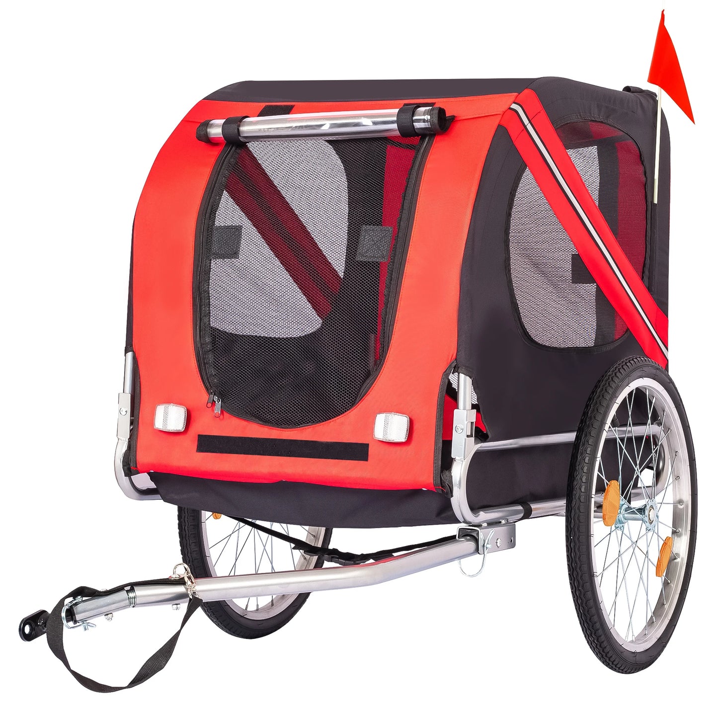 Twister.CKB All Breeds Dog Bike Trailer Large Capacity 88 Lbs Foldable Oxford Fabric Quick Release Wheels