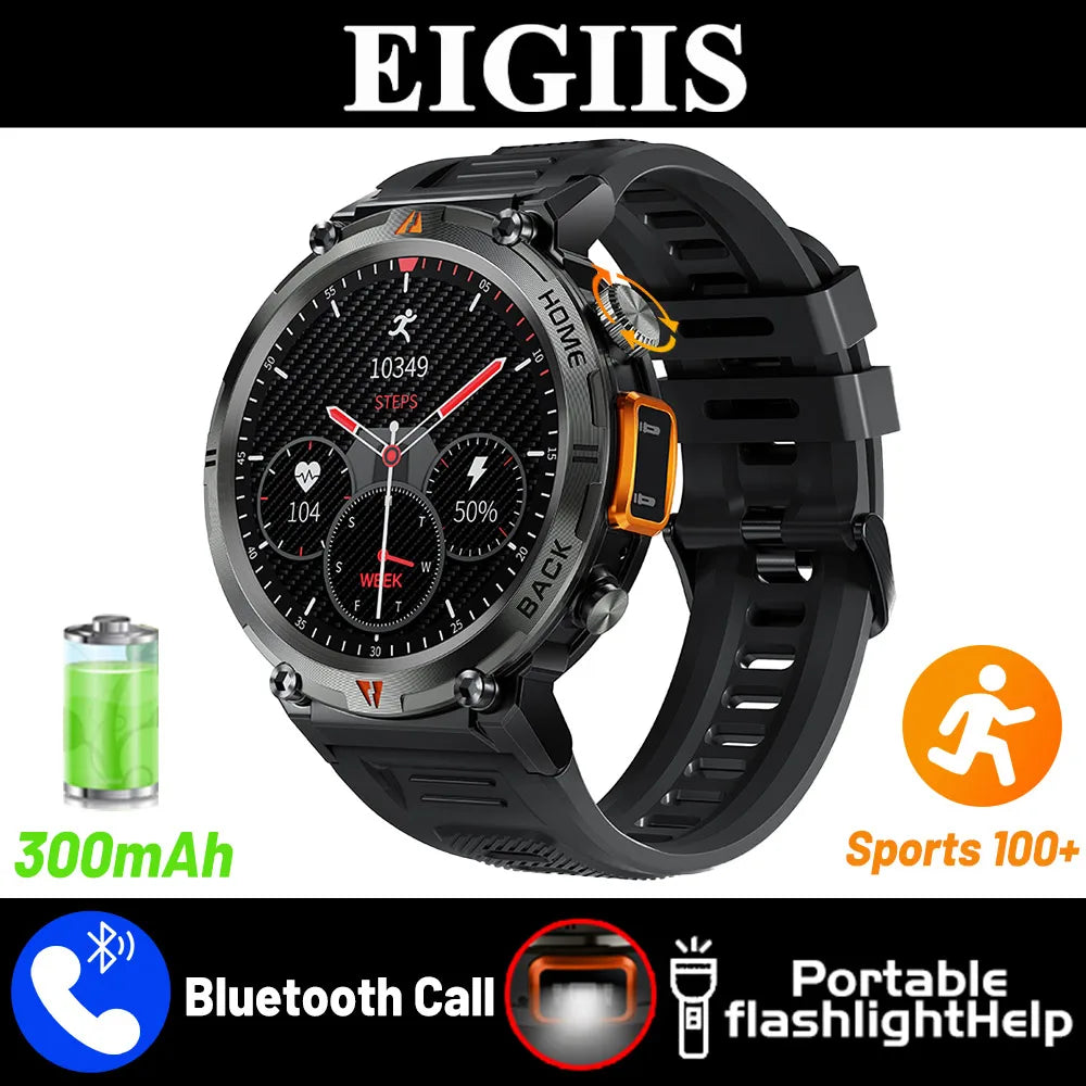 EIGIIS KE3 Bluetooth Call Smartwatch Men Health Monitor Clock