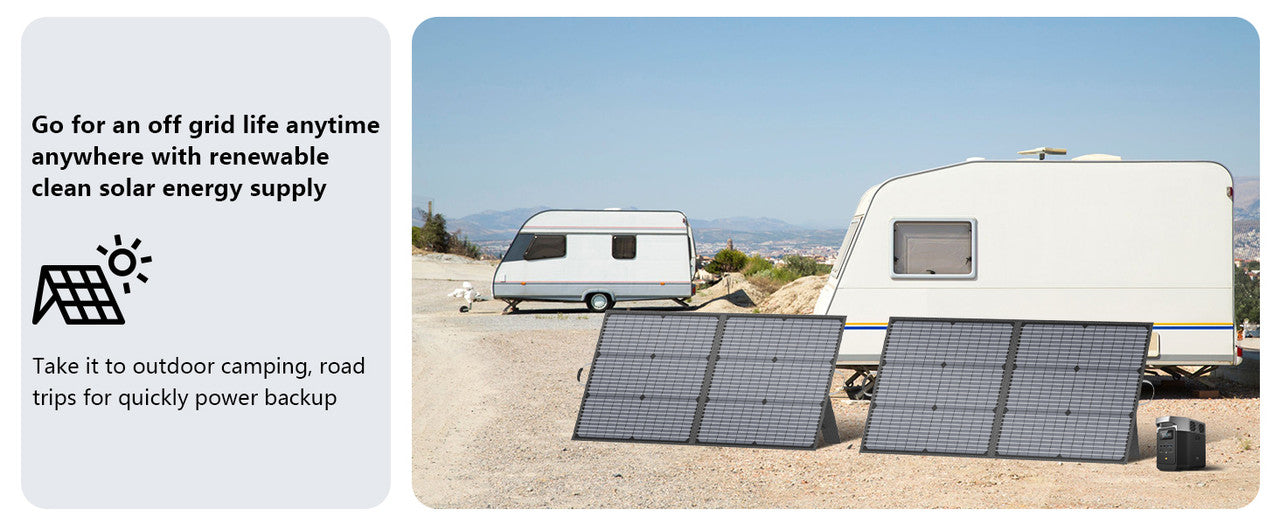 MHPOWOS 110W Foldable Solar Panel Portable Charger for Solar Generator