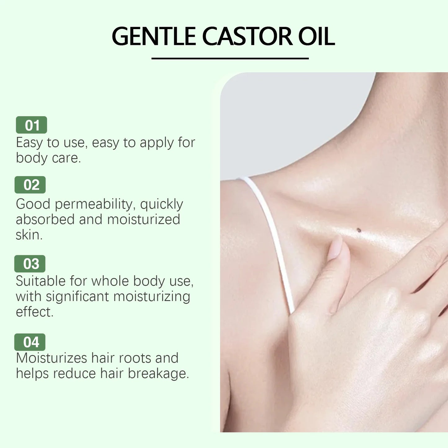 OceAura Castor Oil Skin Care Moisturizer For Hair And Skin