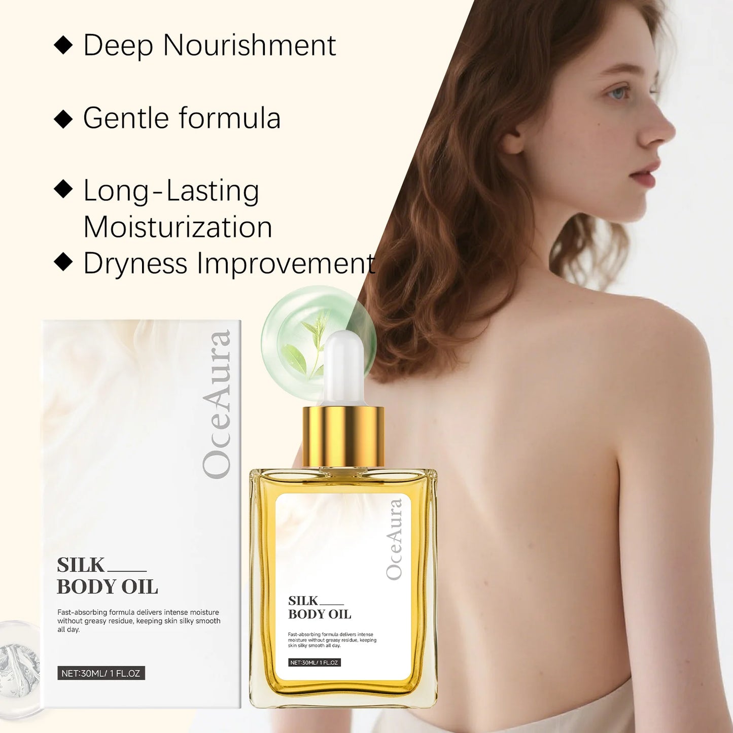 Silk Body Essence Oil Deep Nourishing Non Sticky Quick Absorbing