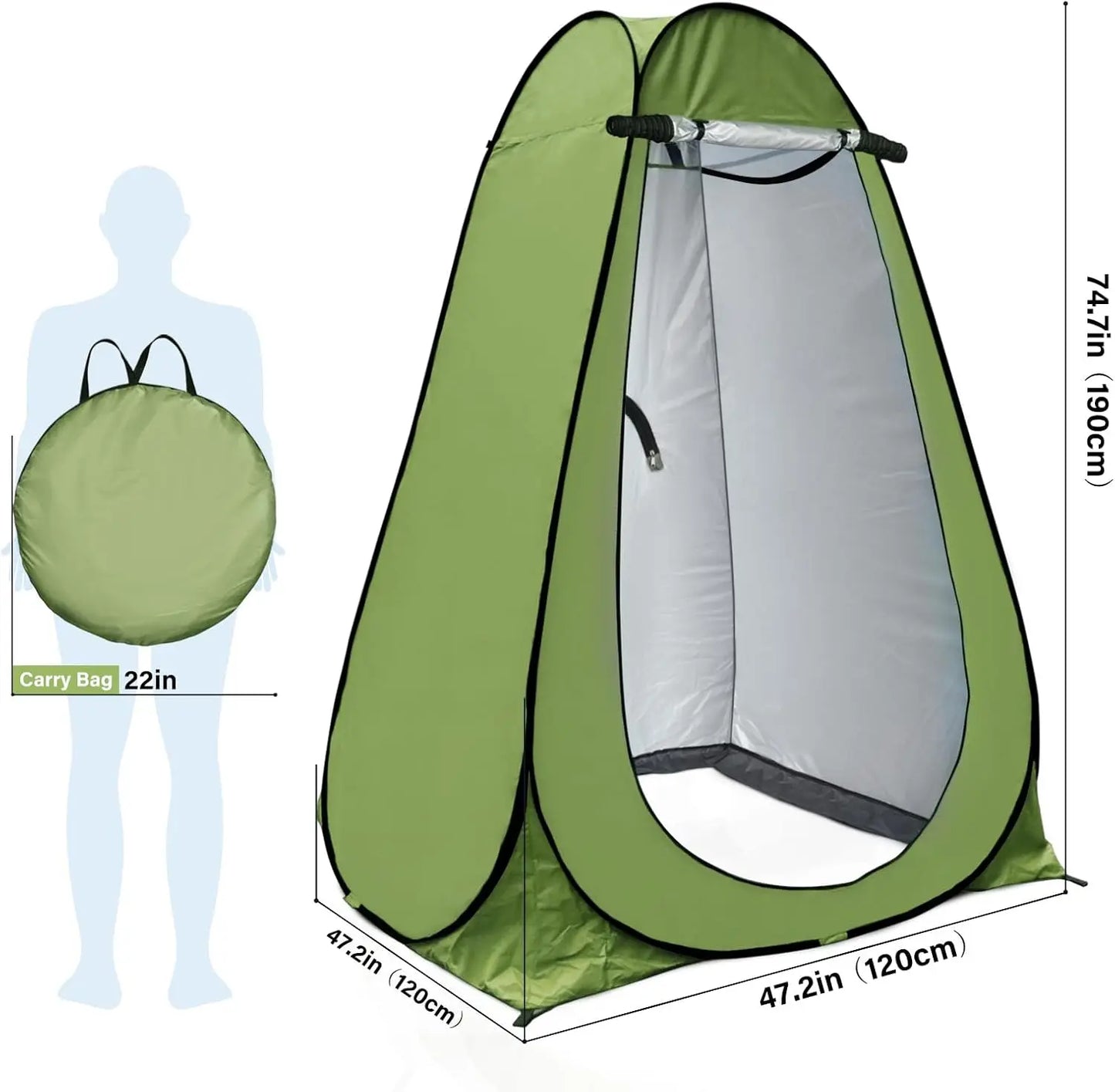 Pop Up Privacy Shower Tent For Outdoor And Indoor Use
