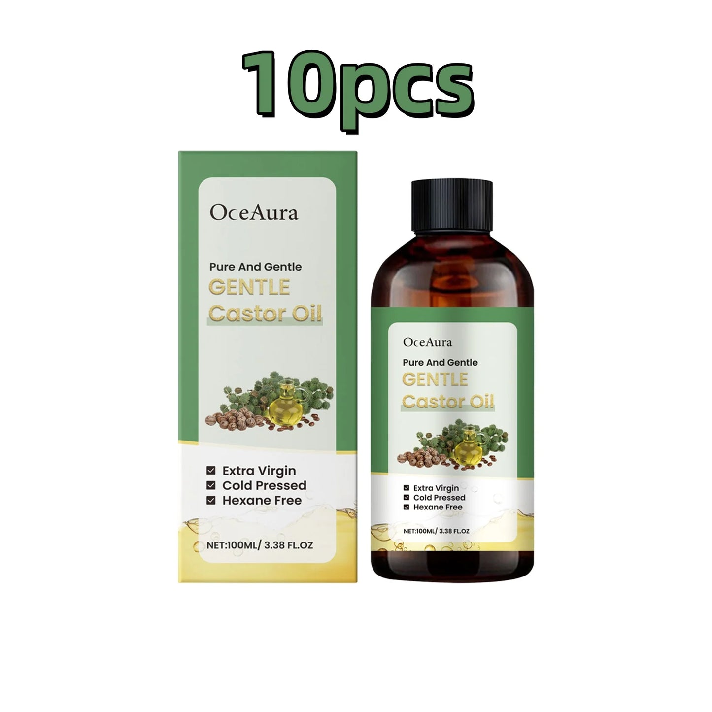 OceAura Castor Oil Skin Care Moisturizer For Hair And Skin