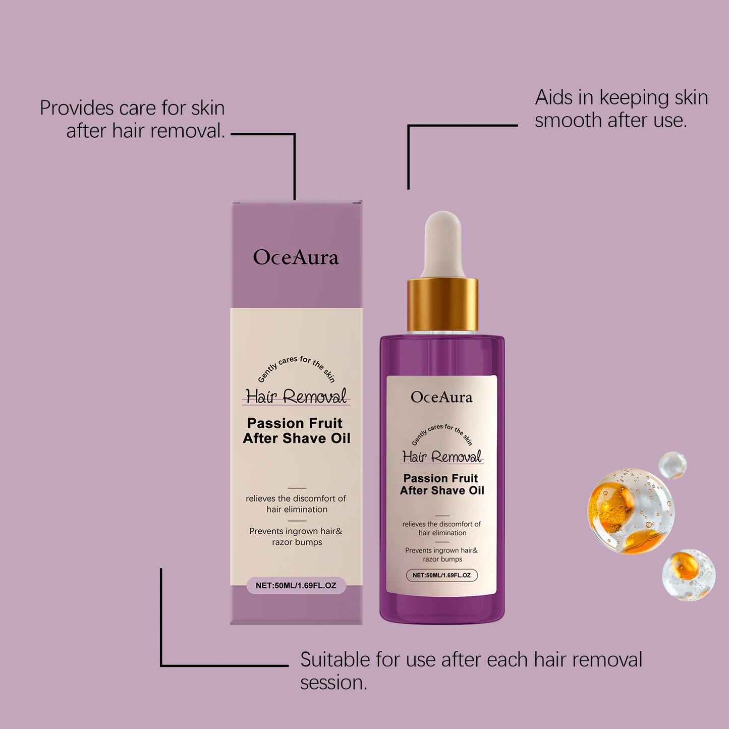 OceAura After Hair Removal Care Essential Oil Serum Nourishing