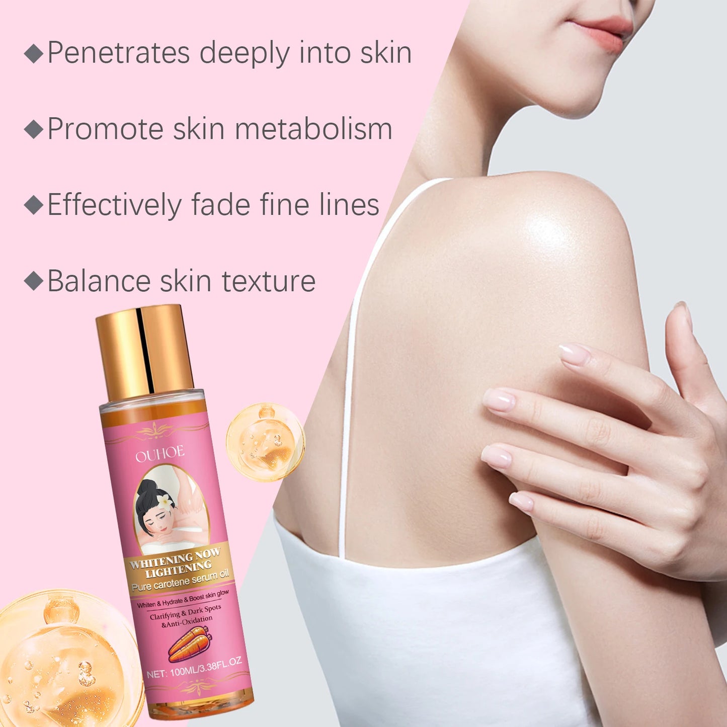 Ouhoe Carotene Whitening Essential Oil For Brightening Skin Hydration
