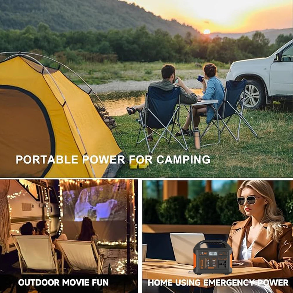 GaiaRay Portable Power Station 256Wh LiFePO4 Solar Generator For Camping