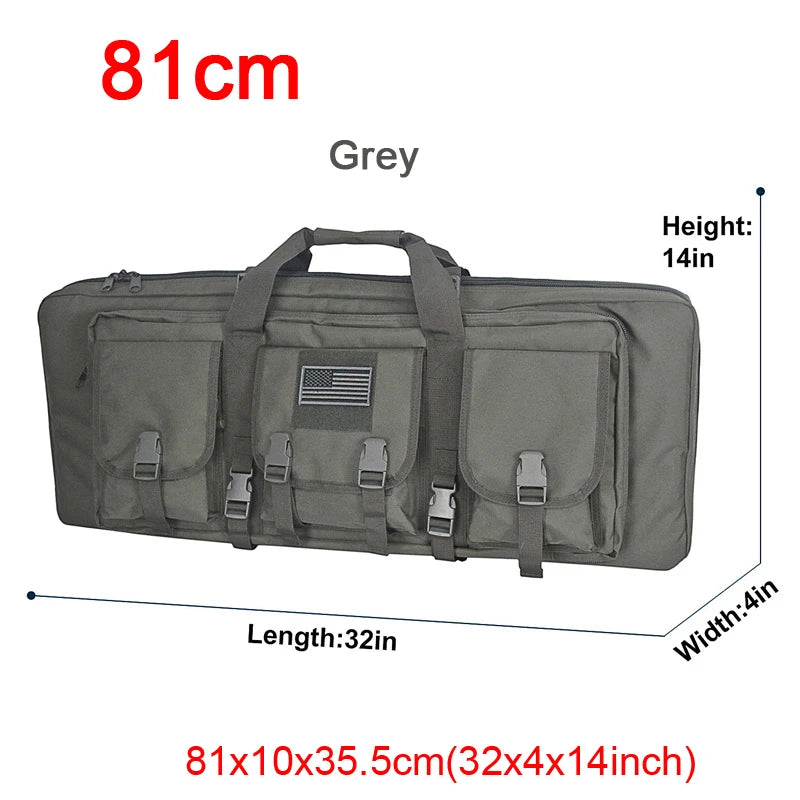 LQARMY Tactical Double Rifle Case Molle Gun Bag Sniper