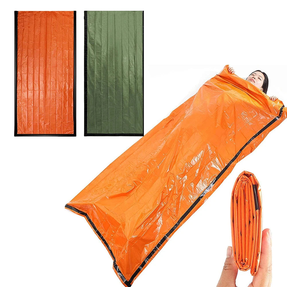 Shunmaii 2 Pack Emergency Sleeping Bag Portable Thermal Blanket Adventure