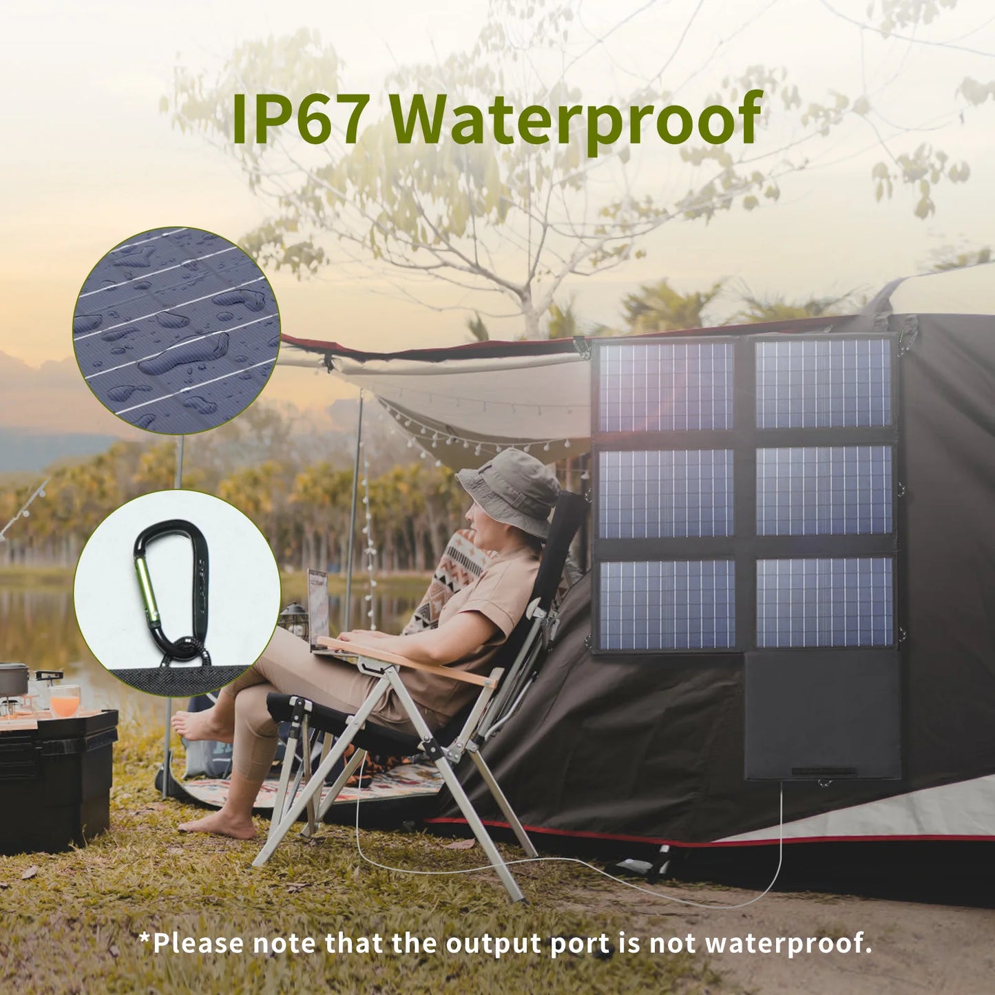 ALLPOWERS 60W Foldable Solar Charger 18V USB-C USB-A