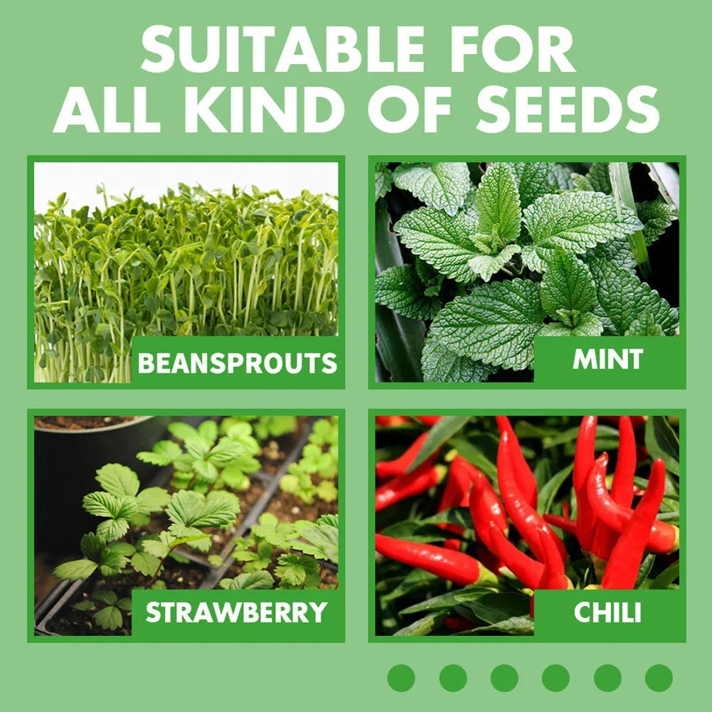 Seed Starter Tray 12 Grids With Ventilation Holes Humidity Dome Mini Greenhouse For Home Gardeners