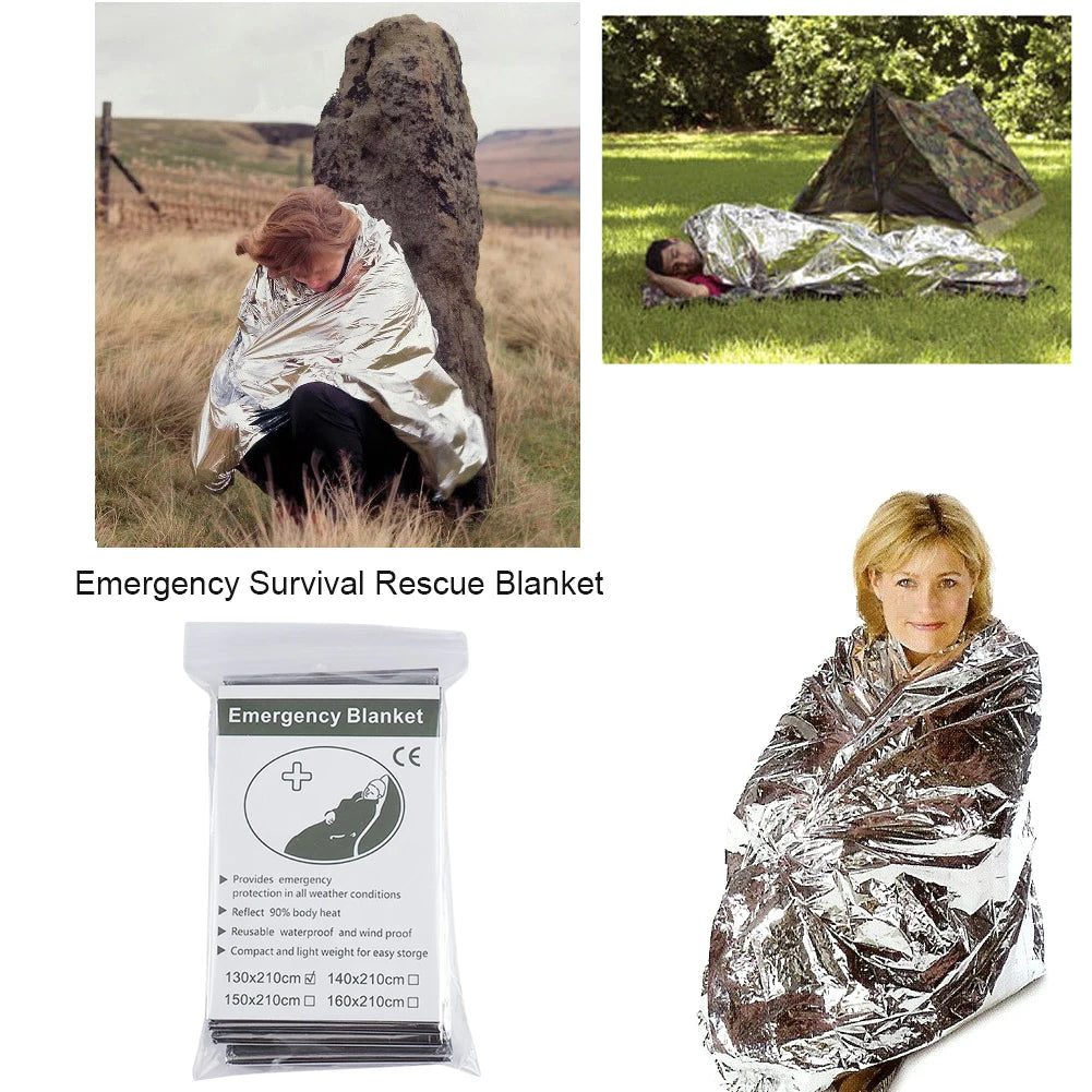 APWIKOGER Emergency Thermal Mylar Blanket For Outdoor Survival