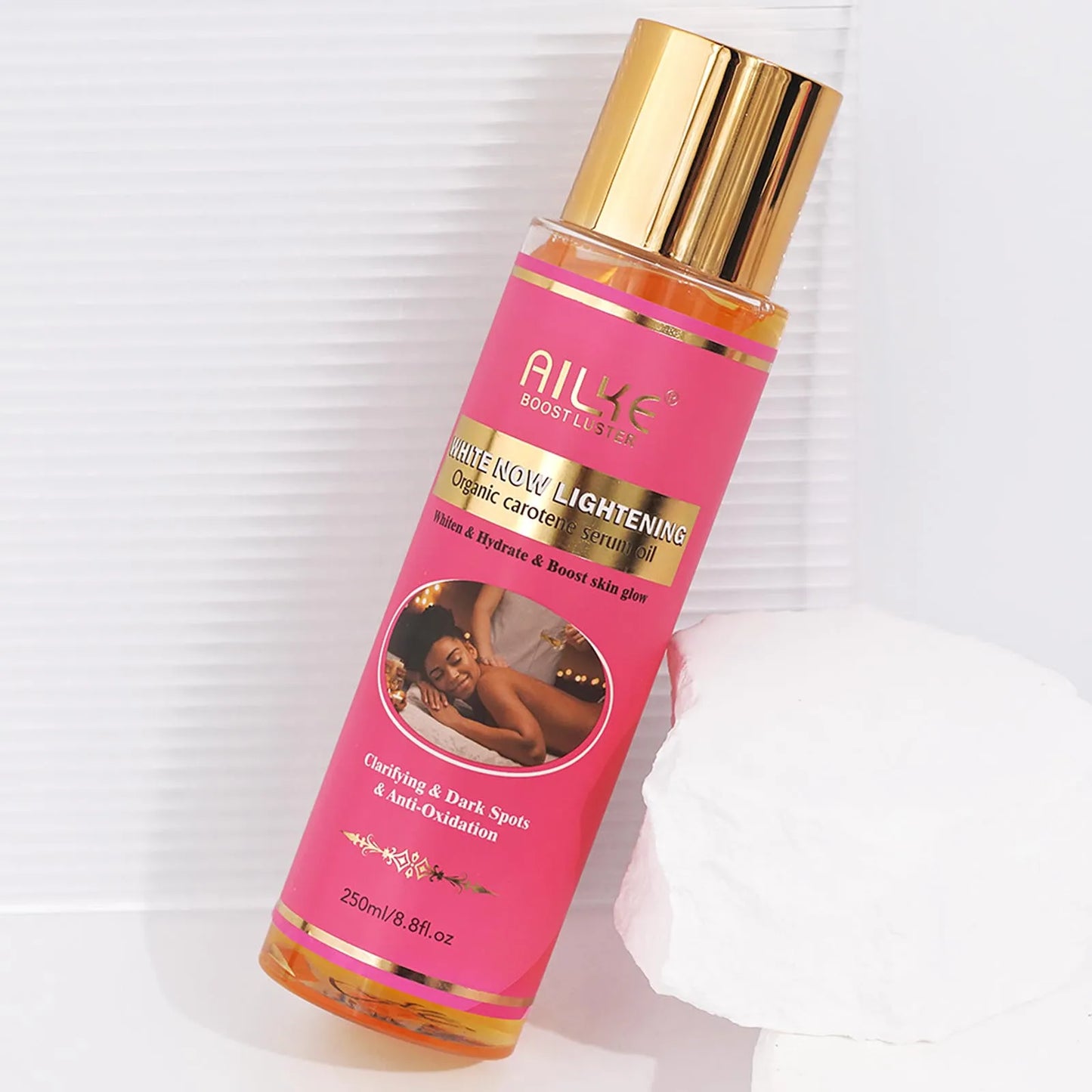 AILKE Organic Carotene Serum Body Oil Brightening And Moisturizing For Women With Vitamin E Rose Oil 250ml