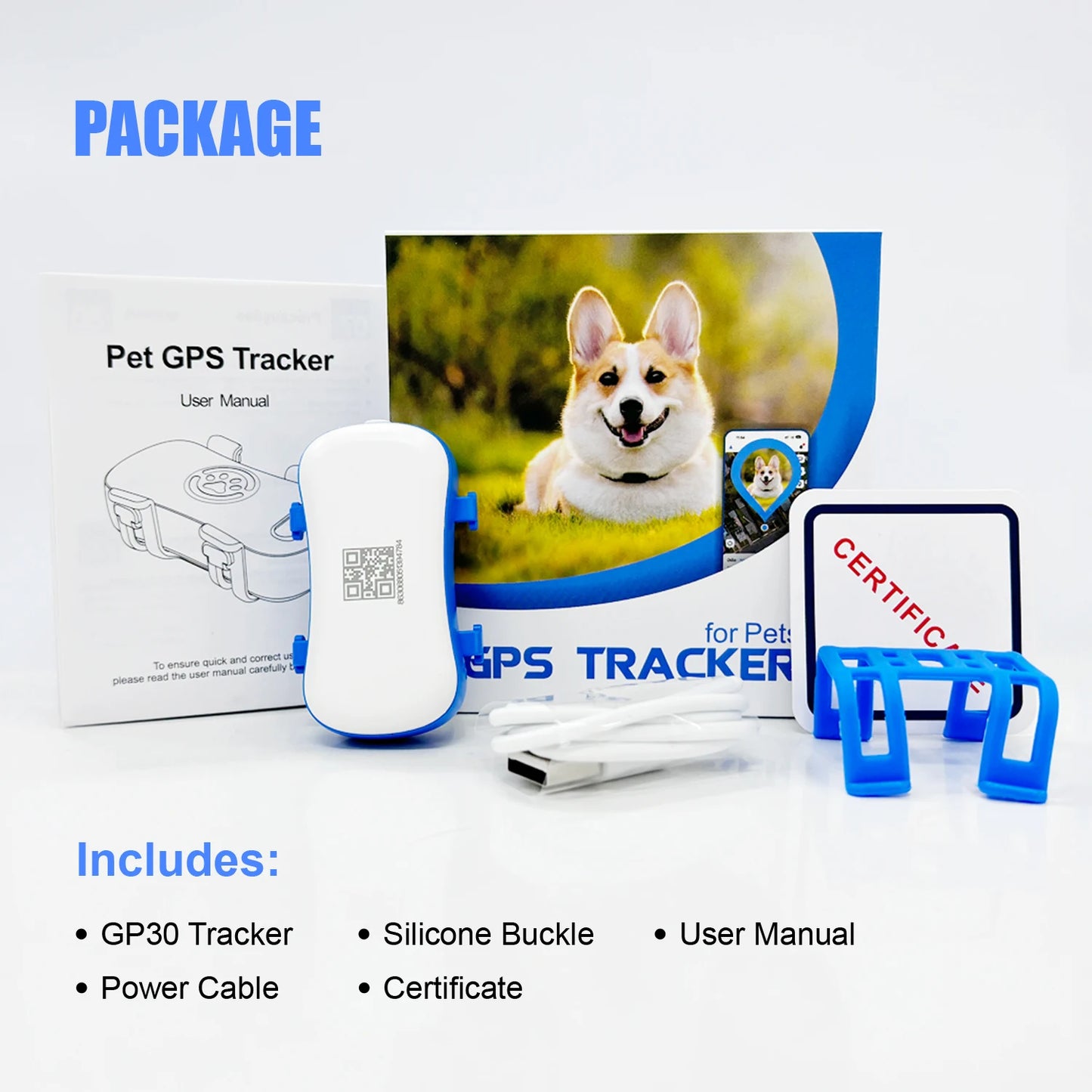 WANWAYTECH GPS Pet Tracker for Dogs Cats Real Time Tracking