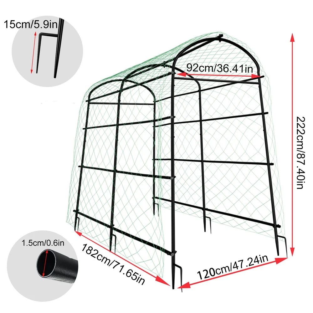Wisfor U Shaped Metal Tall Garden Plant Trellis Grow Support