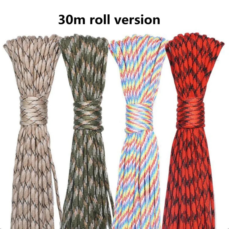 550 Paracord 7 Core Parachute Cord Outdoor Camping Rope Kit