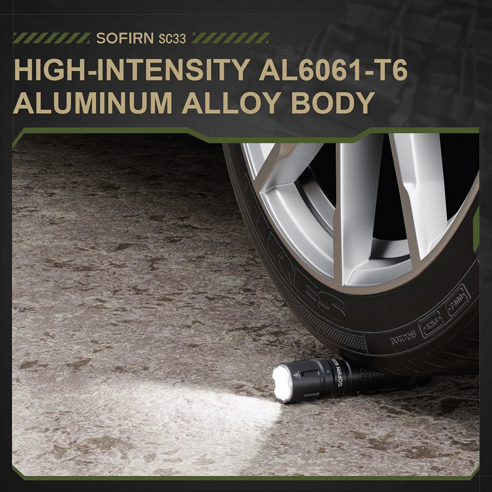 Sofirn SC33 XHP70 HI LED Flashlight 5200lm USB C Rechargeable Tail E Switch Torch For Outdoor Enthusiasts