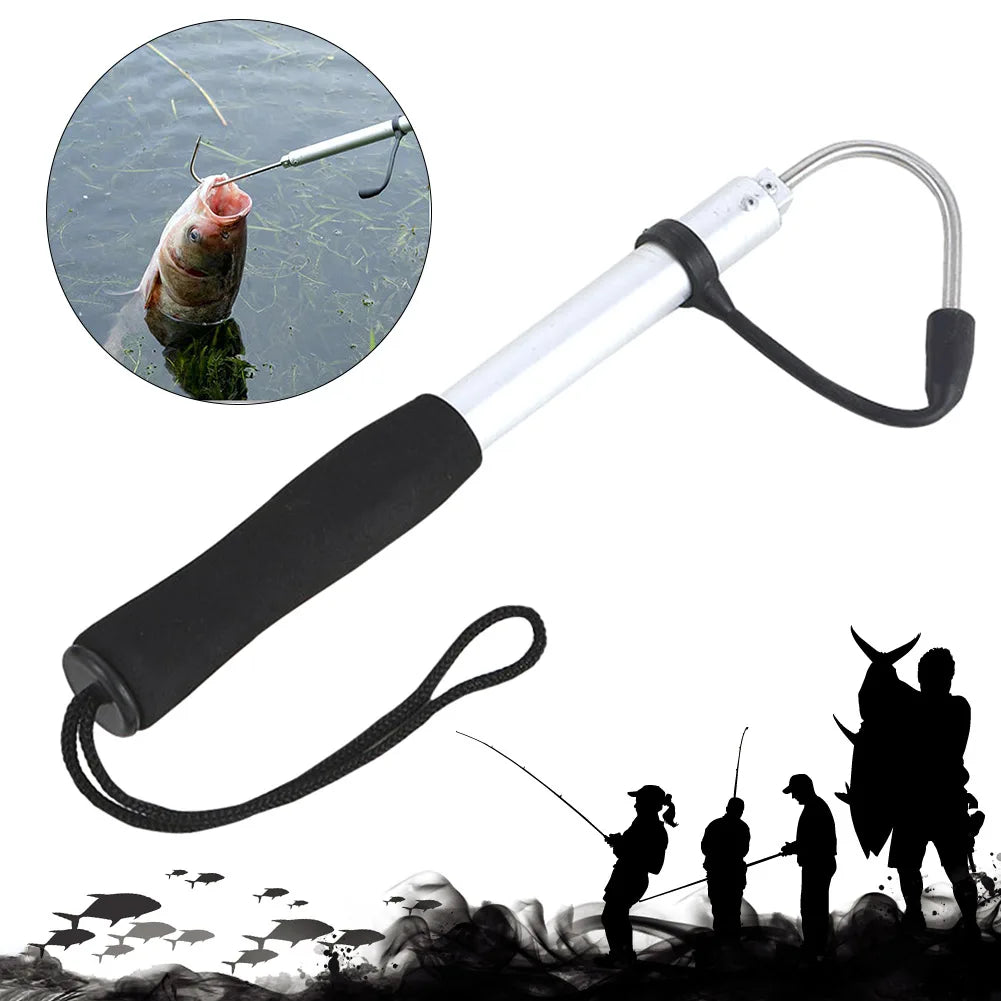 Alloet Ice Fishing Spear Hook With Barbs Scalable Portable Fish Grip