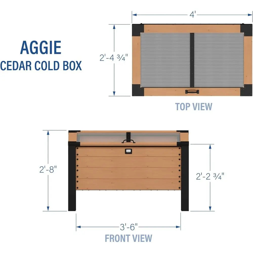 Cedar Wood Cold Frame Greenhouse With Temperature Activated Polycarbonate Lid