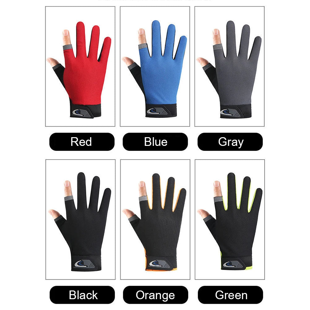 1Pair Fishing Gloves for Men Women Protect Hand Professional Release Anti-slip Fish Gloves Anti-UV  Ice Cool Fishing Glove