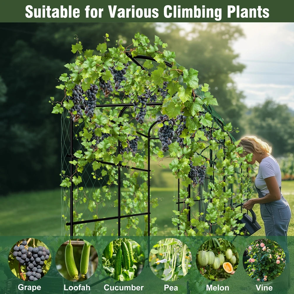Wisfor U Shaped Metal Tall Garden Plant Trellis Grow Support