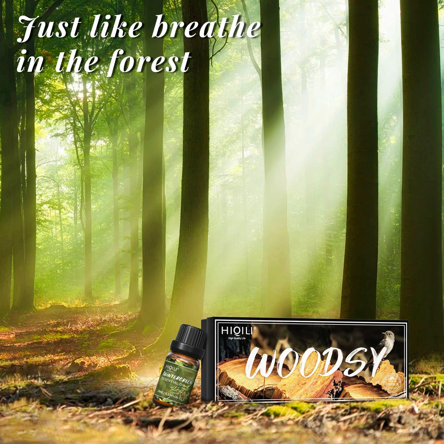 HIQILIE Woody Fragrance Oils Set 6 Pieces For Aromatherapy Diffuser