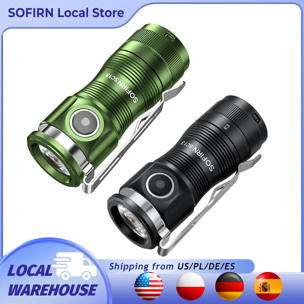 Sofirn Mini SC13 SST40 LED Tactical Flashlight 1300lm