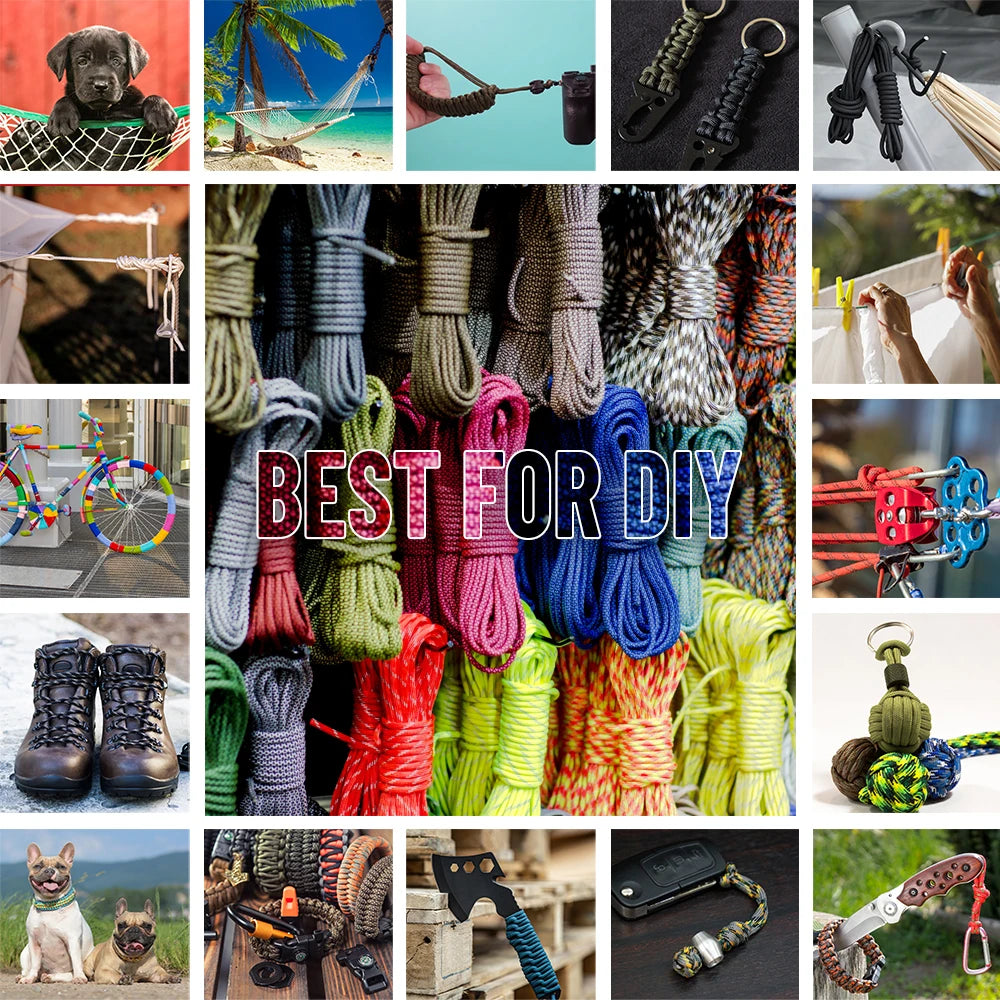 550 Paracord Rope Parachute Cord 7 Core for Camping Survival