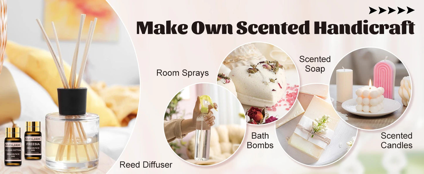 Mayjam Fragrance Oil Set 20 Bottles For Diffuser Candle Making