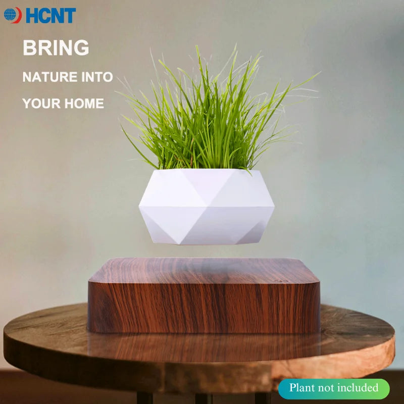 HCNT Levitating Air Bonsai Pot Magnetic Levitation Planter Desk Decor