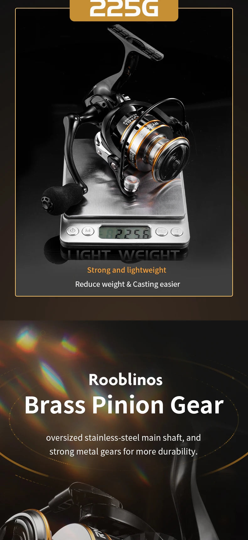 Rooblinos RY Spinning Fishing Reel With Aluminum Spool