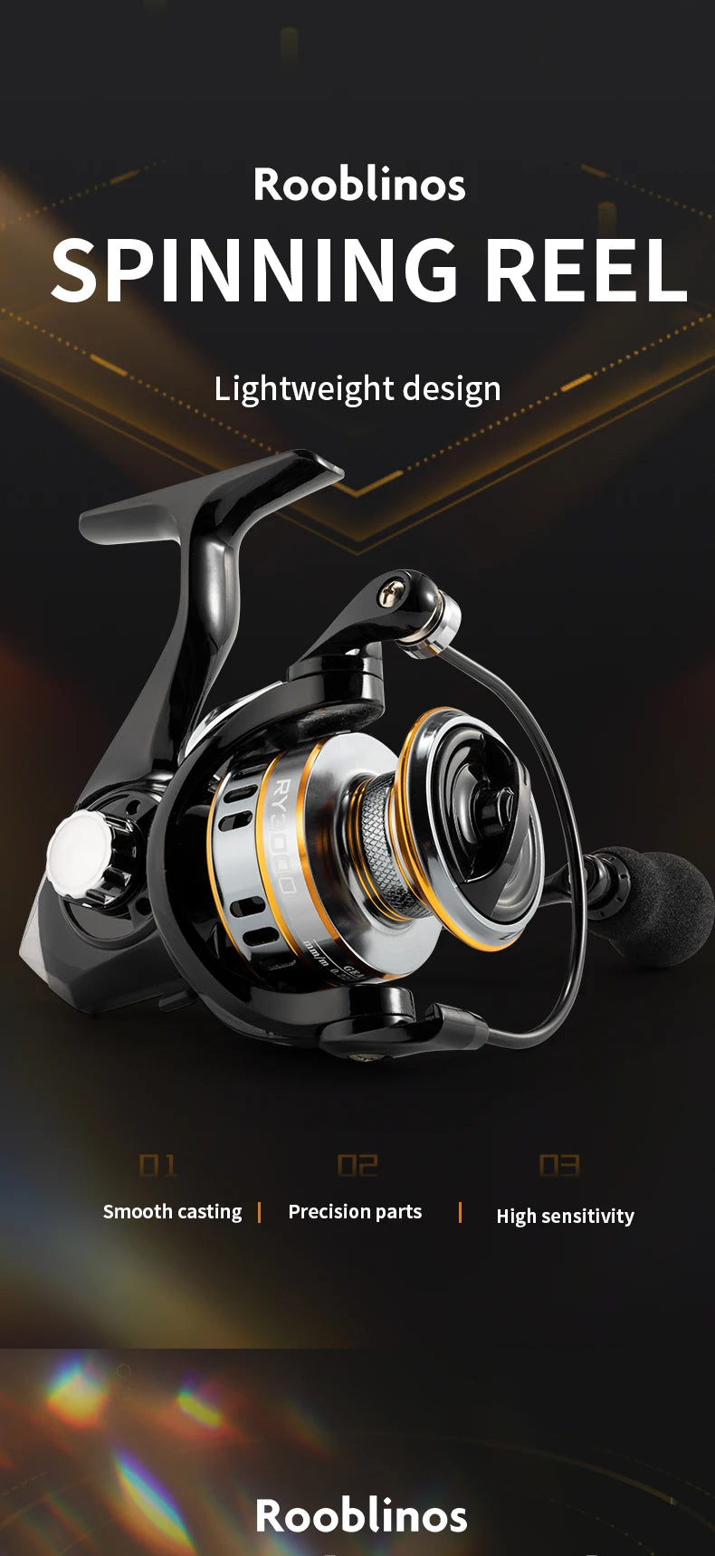 Rooblinos RY Spinning Fishing Reel With Aluminum Spool