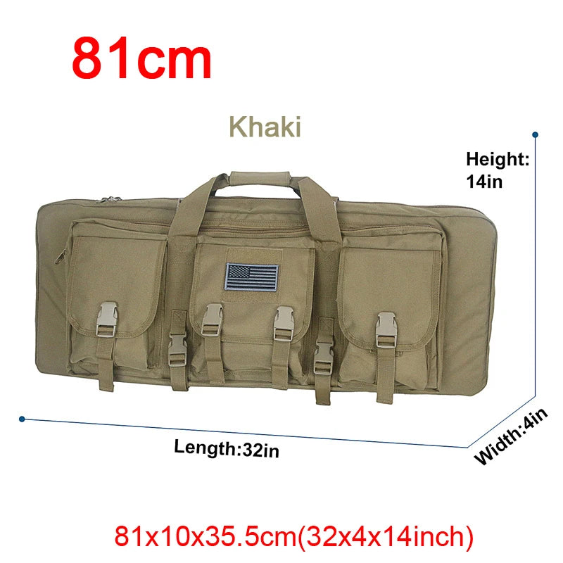 LQARMY Tactical Double Rifle Case Molle Gun Bag Sniper