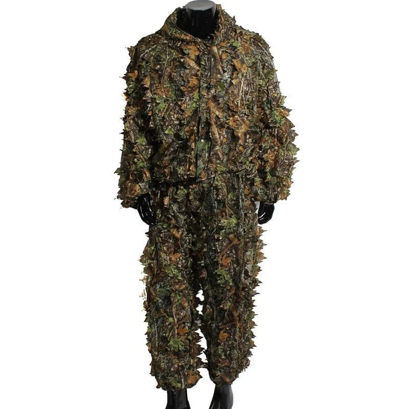 NONECN 3D Ghillie Suit Tactical Camouflage Leaves Jungle