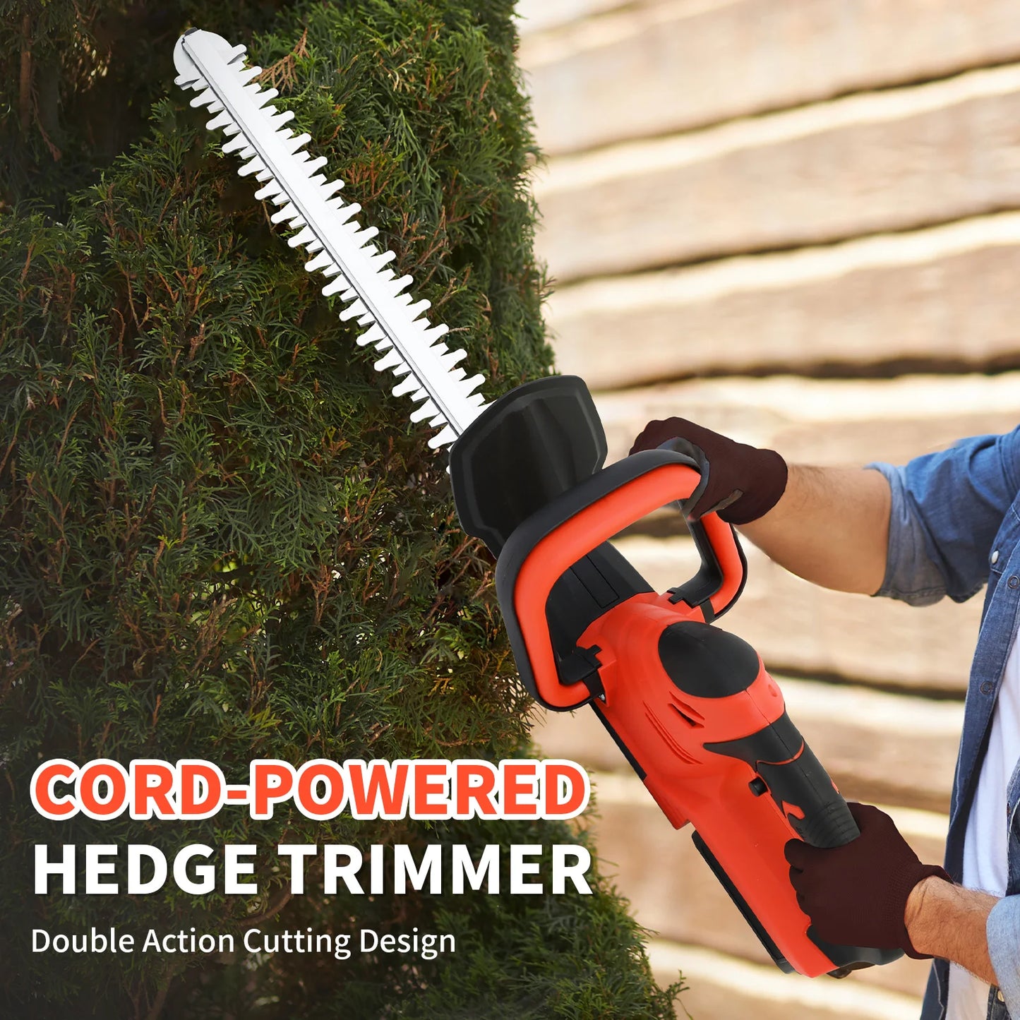 Cordless Hedge Trimmer With 3.0Ah Battery Charger For Yard