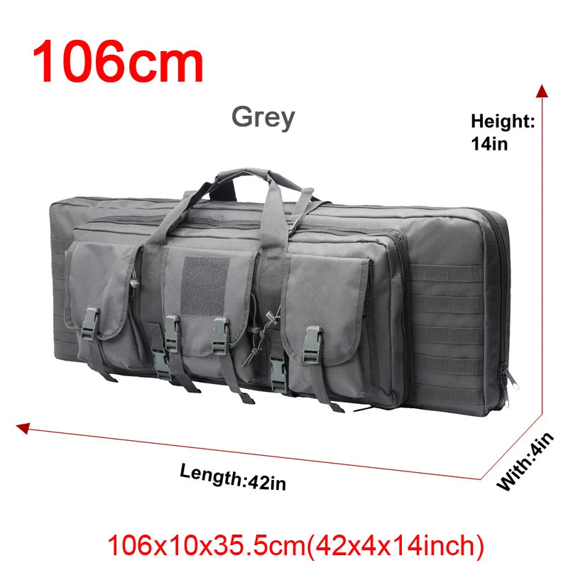 LQARMY Tactical Double Rifle Case Molle Gun Bag Sniper