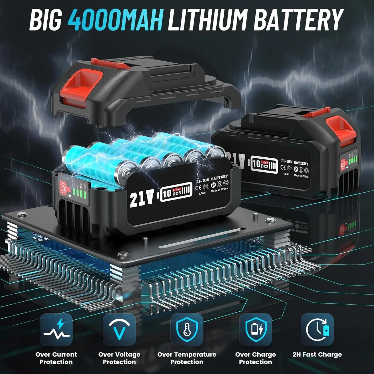 Seesii 2 In 1 Brushless Pole Saw And Chainsaw Cordless