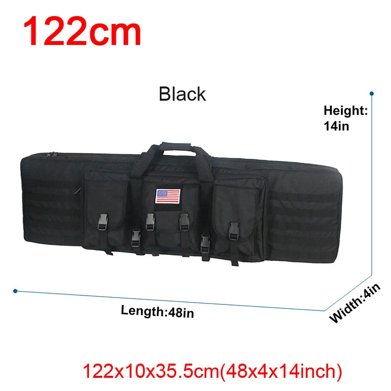 LQARMY Tactical Double Rifle Case Molle Gun Bag Sniper
