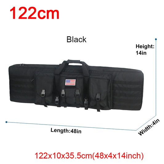 LQARMY Tactical Double Rifle Case Molle Gun Bag Sniper