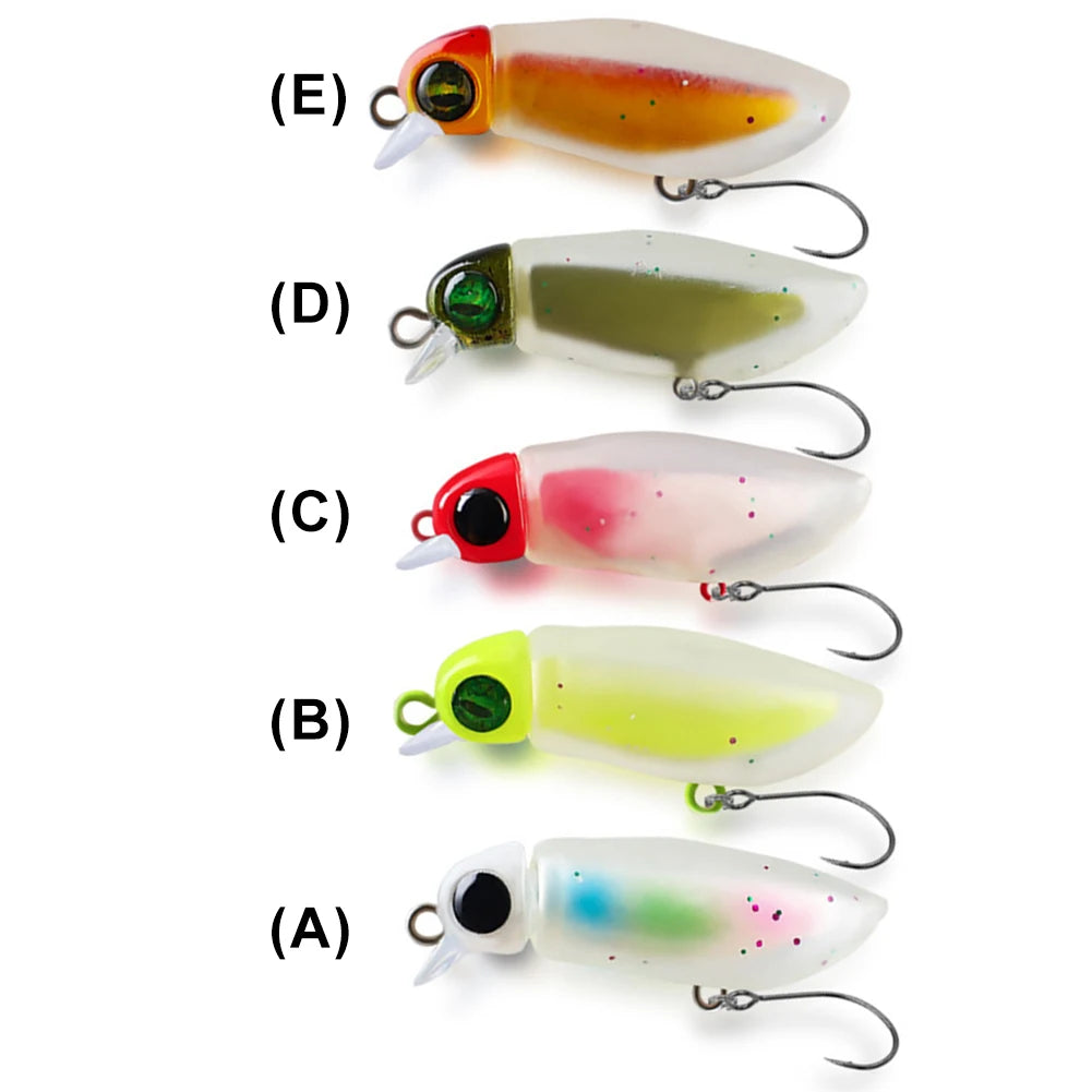 Shunmaii Insect Micro Soft Plastic Trout Lure Floating Spinner Crank