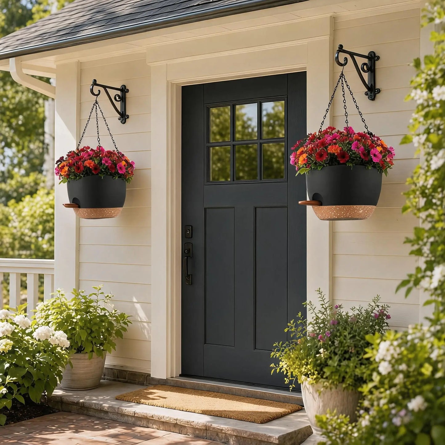 HiMISS Self Watering Hanging Planters 2 Pack For Trailing Plants
