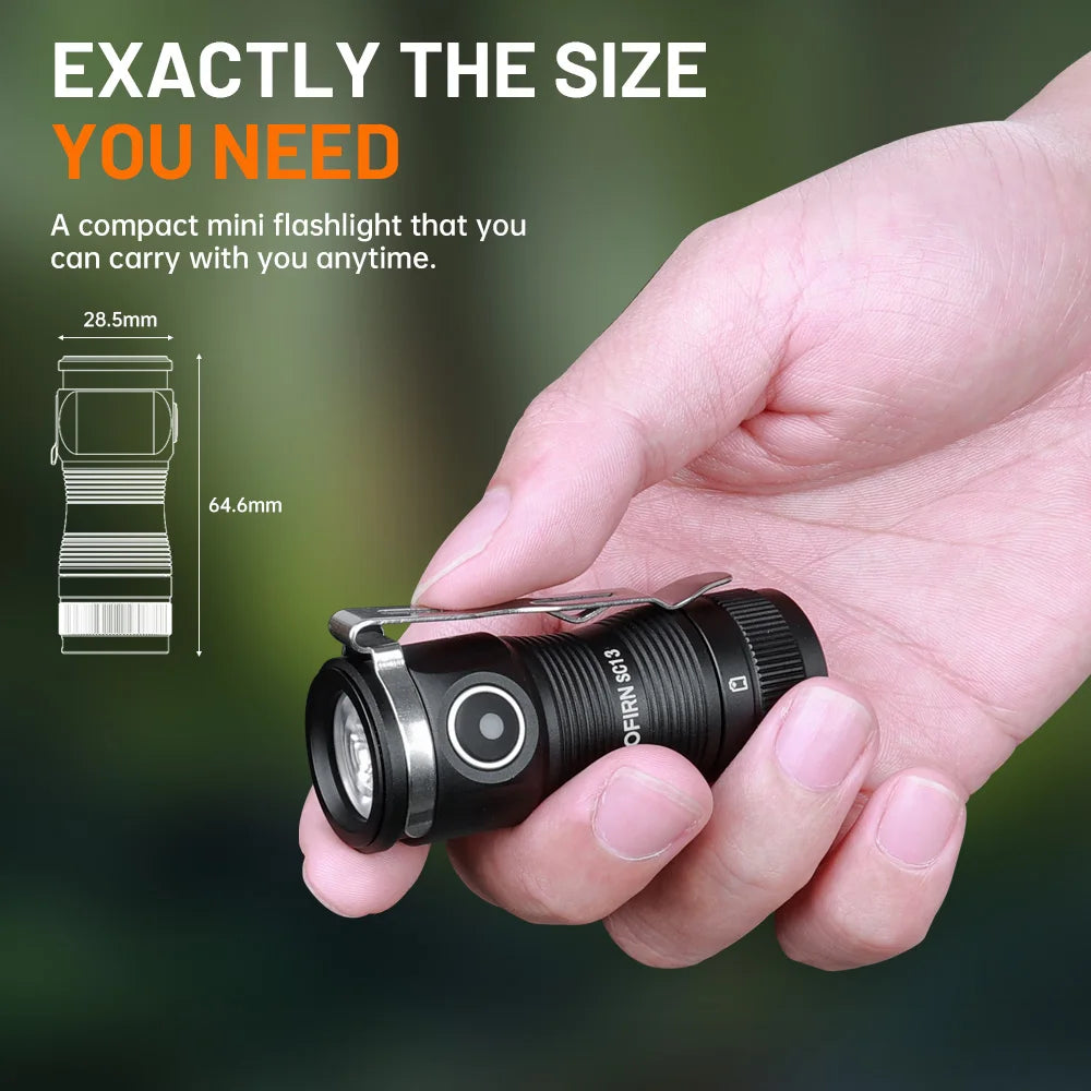 Sofirn Mini SC13 SST40 LED Tactical Flashlight 1300lm