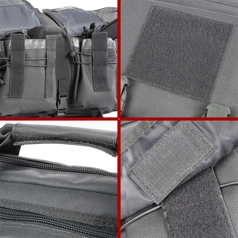 LQARMY Tactical Double Rifle Case Molle Gun Bag Sniper