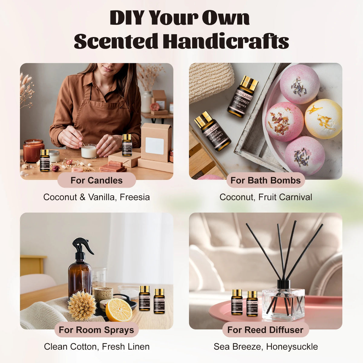 Mayjam Fragrance Oils Kit For Humidifier Diffuser Candle Making