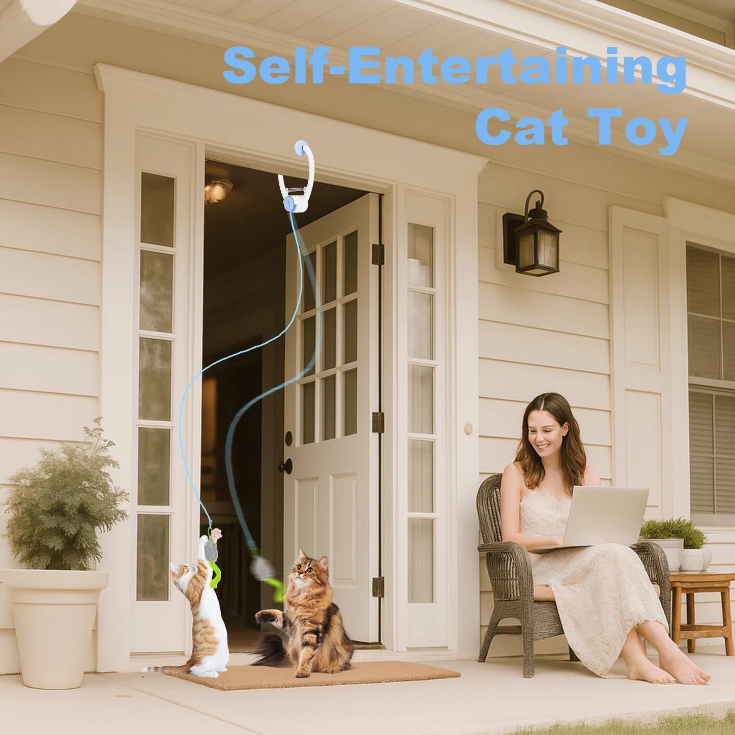 Cityflee Electric Door Hanging Cat Toy USB Rechargeable Interactive