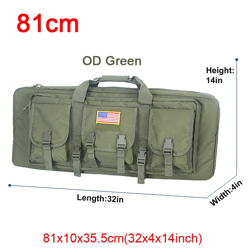 LQARMY Tactical Double Rifle Case Molle Gun Bag Sniper