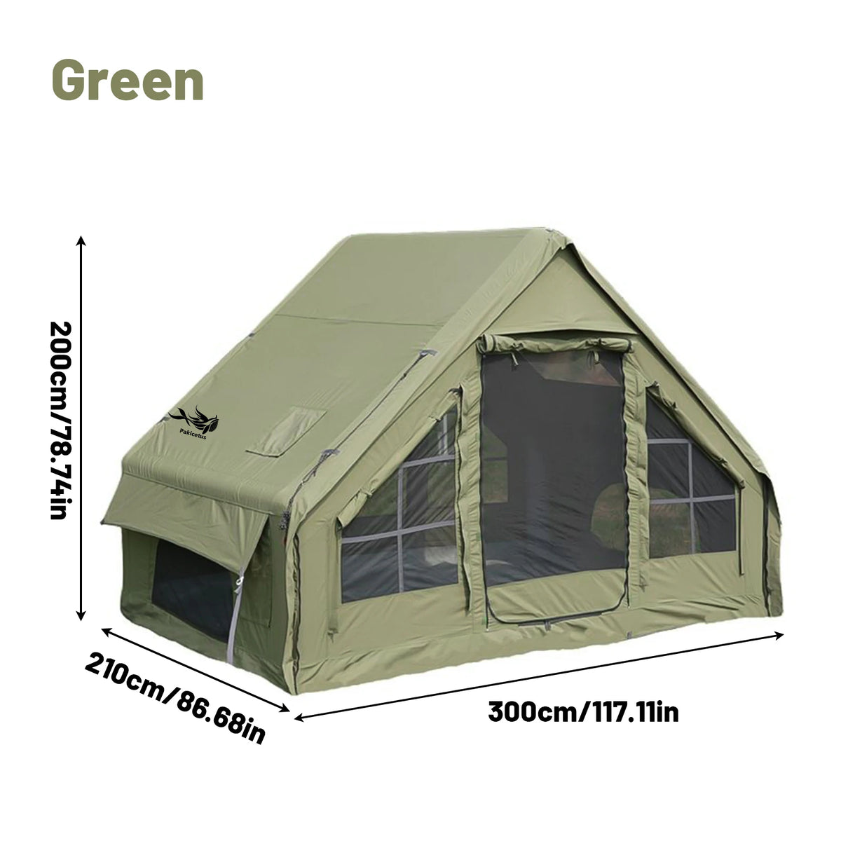 Pakicetus Inflatable Family Camping Tent With Stove Plug