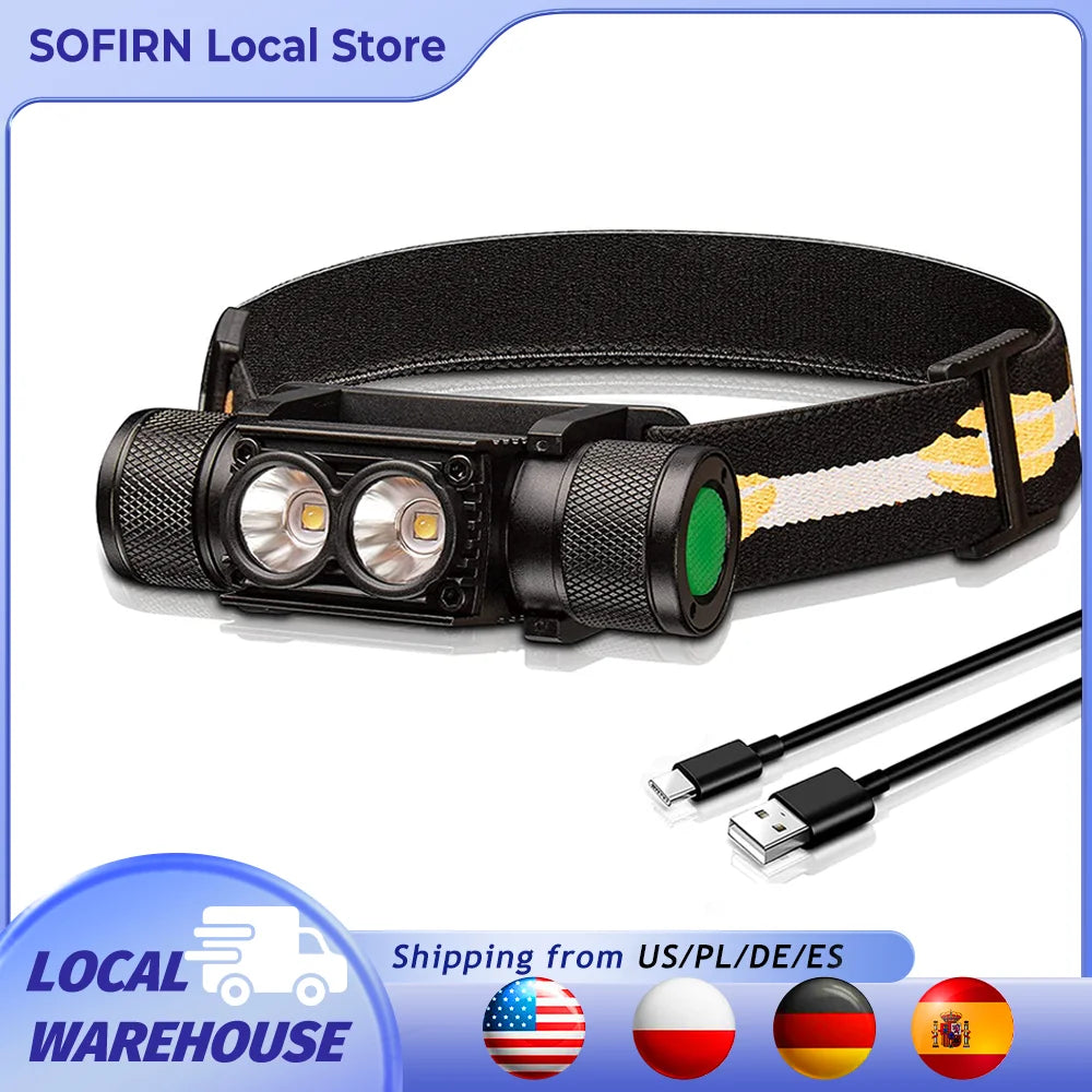 H25L USB Rechargeable 1000 Lumens LED Headlamp For Camping