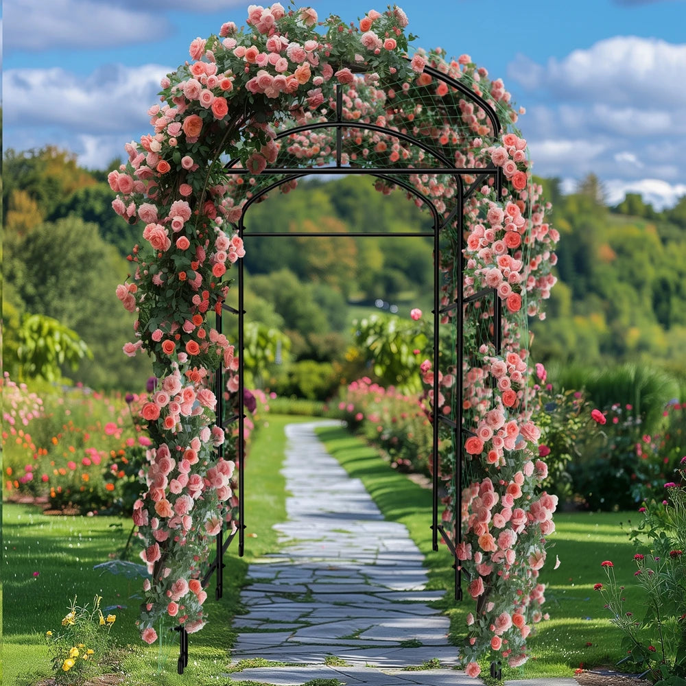 Wisfor U Shaped Metal Tall Garden Plant Trellis Grow Support