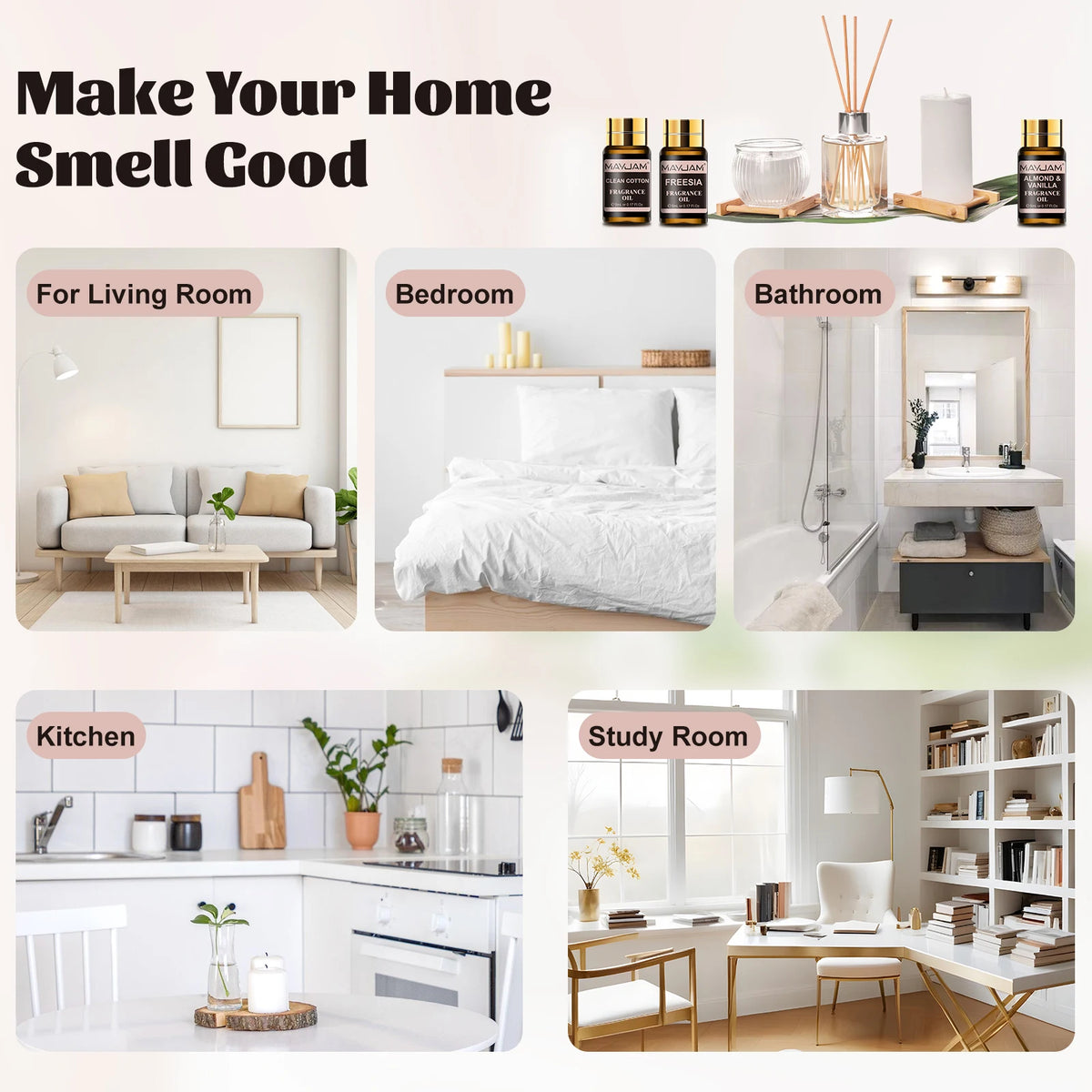 Mayjam Fragrance Oils Kit For Humidifier Diffuser Candle Making