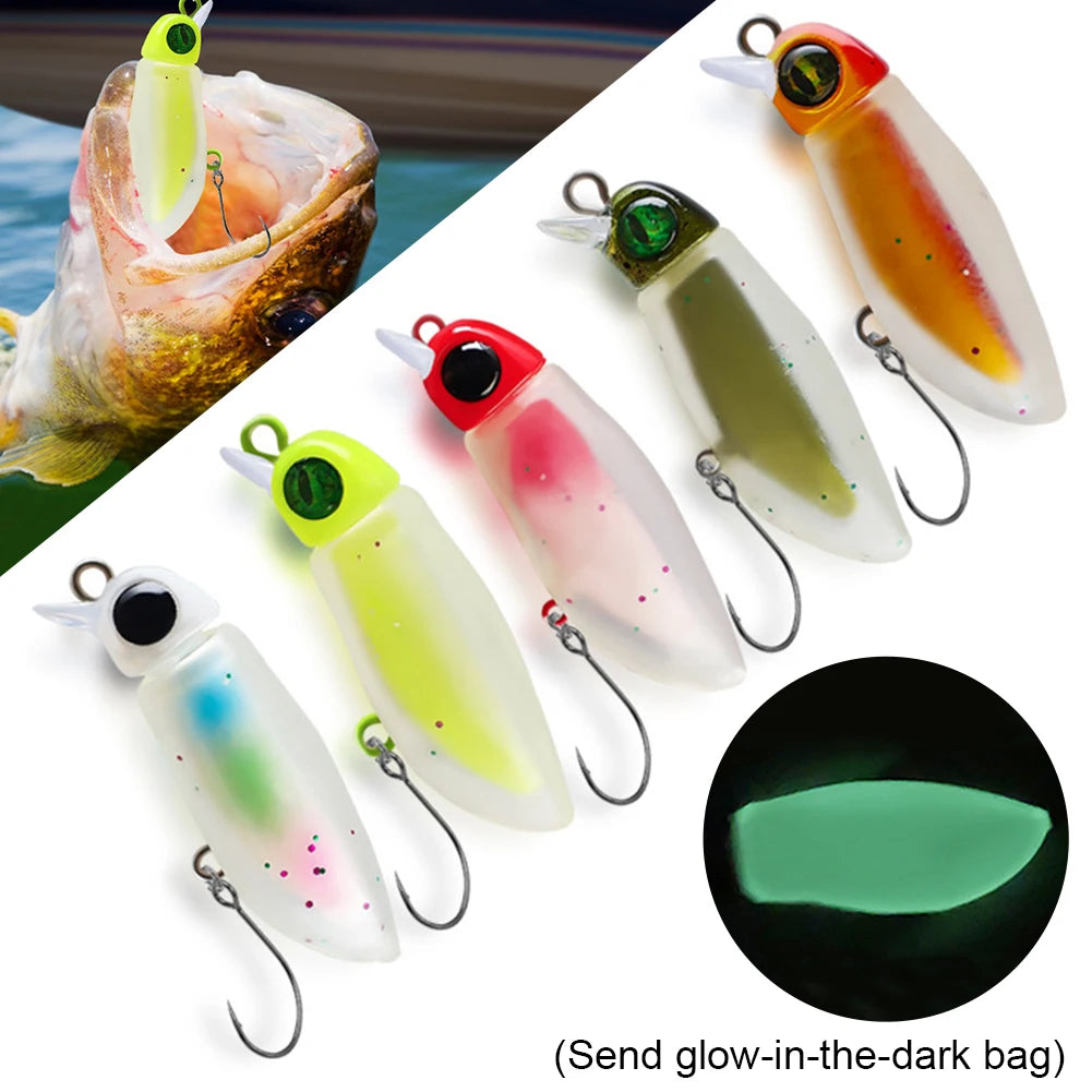 Shunmaii Insect Micro Soft Plastic Trout Lure Floating Spinner Crank